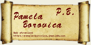 Pamela Borovica vizit kartica